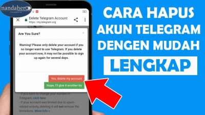 cara menghapus akun telegram