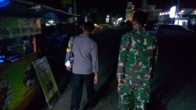 Aparat Gabungan Wilayah Tangen Pergencar Patroli PPKM, Himbau Warga Patuhi Prokes