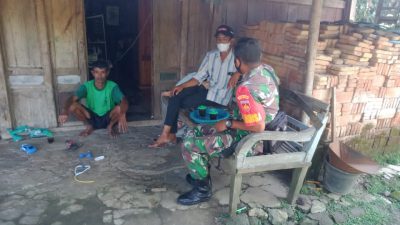 Pupuk Tali Silaturahmi, Babinsa Desa Ngebung Laksanakan Komsos warga binaan