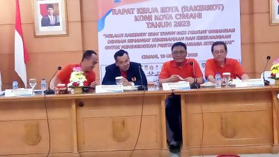 Rakerkot Koni Kota Cimahi Menyampaikan Laporannya Pada Cabor Tahun 2023