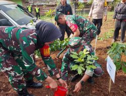 Koramil 0911/Cimahi Utara Kodim 0609/Cimahi Kolaborasi Dengan DLH Kota Cimahi Lakukan 100 Penanaman Pohon