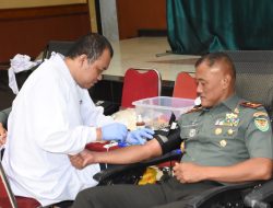 Aksi Donor Darah sebagai Salah Satu Bentuk Kepedulian Prajurit