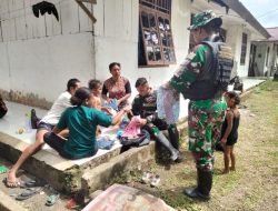 Inilah Wujud Kepedulian Satgas Pamtas RI-PNG Yonif 122/TS