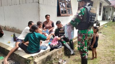 Inilah Wujud Kepedulian Satgas Pamtas RI-PNG Yonif 122/TS