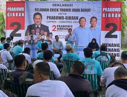 Gabungan Simpul Relawan Erick Thohir Jawa Barat Dukung Prabowo – Gibran.