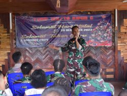 Satgas Pamtas Statis RI-PNG Yonif 122/TS Gelar Open House Dengan 5 Kampung di Distrik Waris Kabupaten Keerom