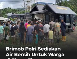 Brimob Polri Sediakan Air Bersih Untuk Warga di Flores Timur