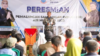 Sambungan Rumah Air Minum Tahun 2023 Diresmikan Oleh Pj. Wali Kota Cimahi Dicky Saromi