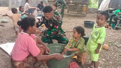Satgas Yonkav 6/Naga Karimata Sosialisasikan Cara membuat Minyak Tradisional