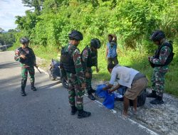Cegah Adanya Penyeludupan Barang Ilegal Satgas Yonif 122/TS Gelar Pemeriksaan Disepanjang Jalan Trans Jayapura-Wamena