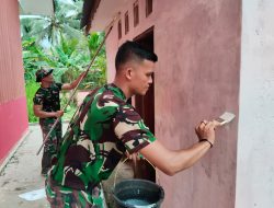 Wujud Keberadaan Satgas di Dunia Pendidikan, Satgas Yonif 122/TS perbaiki Fasilitas kamar mandi Sekolah Negeri Mosso
