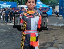 Helmi Husni Mahrus: Pegokart Cilik Peraih, 2 Trophy di Eshark Rok Cup Indonesia 2024 Round
