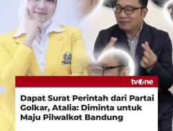Atalia istri Ridwan Kamil ditunjuk partai Golkar maju mencalonkan Wali Kota Bandung