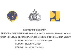 SKB pengaturan Lalin Jalur Penyebrangan selama lebaran 1445 H