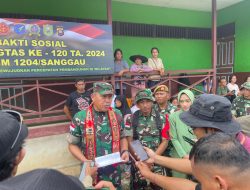 Satgas Pamtas RI-Malaysia Yonarmed 16/TK Hadiri Kegiatan Penutupan TMMD