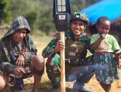 Satgas Yonif 323 Buaya Putih Wujudkan Papua Terang