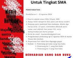 Majelis Sastra Bandung (MSB) kembali Menggelar Lomba Puisi Kemerdekaan untuk Pelajar SMA
