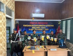 Tim Satgas Pamtas RI – Malaysia Yonzipur 5/ABW Gagalkan Penyelundupan Narkoba