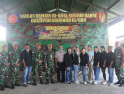 Prajurit TNI Satgas Pamtas RI-RDTL Yonarhanud 15/DBY Gelar Aksi Donor Darah Peringati HUT ke-78 Korps Arhanud