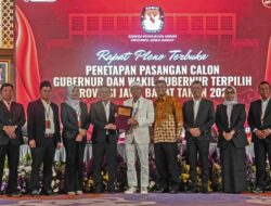 berdasarkan Suara terbanyak KPU Jabar menetapkan Dedi – Erwan resmi jadi Gubernur dan Wakil Gubernur Jabar