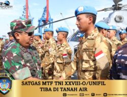 Satgas MTF TNI XXVIII-O/UNIFIL Tiba di Tanah Air