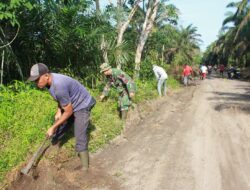 Satgas TMMD Ke 124 Kodim 0320 Dumai Pasang Target, Agar Akses Jalan Kelurahan Bukit Kayu Kapur Tepat Waktu