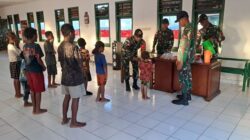 Satgas Pamtas Pos Oelbinose Gelar Bhakti Kasih TNI, Berbagi Nutrisi untuk Anak-Anak Perbatasan