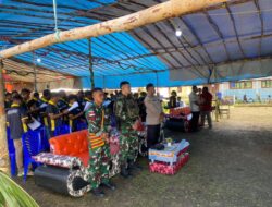 Satgas Yonif 642/Kps Pos Jagiro Laksanakan Pengamanan Kegiatan Orang Muda Katolik