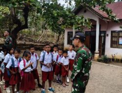 Satgas Pamtas RI – RDTL Laksanakan Kegiatan Wasbang di SD Sitnoni Aplal