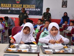 Kodam I/BB Gelar Kegiatan Makan Sehat Bergizi di SD Negeri 064986 Medan