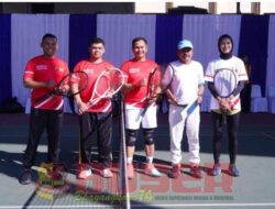 Pererat Sinergitas, Kabid Humas Polda Jabar dan Dankopussenif Gelar Pertandingan Tenis Persahabatan