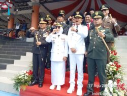 Dandim 0601/Pandeglang Bacakan Pembukaan UUD 1945 pada Upacara Peringatan HUT ke-80 RI di Alun-Alun Pandeglang