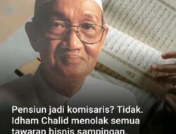 Idham Chalid dan “Hak Pensiun” Seorang Negarawan: Kembali ke Papan Tulis