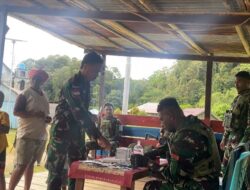 Satgas Pamtas RI-PNG Yonif 763/SBA Pos Kokas Gelar Bakti Kesehatan dan Pengobatan Gratis