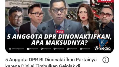 “Dipecat” vs “Dinonaktifkan”: Permainan Istilah dalam Pemberhentian Anggota DPR RI