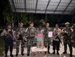 Ciptakan wilayah Perbatasan yang aman, Satgas Pamtas RI-PNG Statis Yonif 643/Wns gelar Sweeping