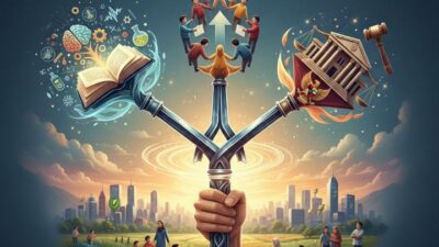 Trisula Demokrasi: Menata Relasi Ilmu, Rakyat, dan Pemerintahan demi Kesejahteraan Bersama