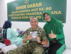 Donor Darah Dalam Rangka HUT ke-80 Persit Kartika Chandra Kirana