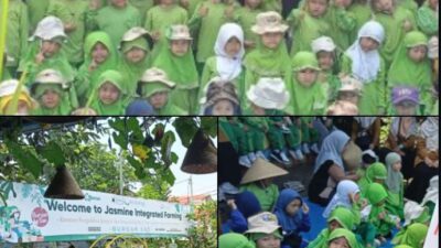 Tanamkan Kesadaran Lingkungan Sejak Dini, RA Al Barokah Gelar Edutour di Jasmine Integrated Farming