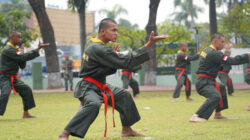 Ujian Kenaikan Tingkat sabuk hitam PSM prajurit Jajaran Kodam Jaya di Korem 051/WKT