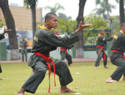 Ujian Kenaikan Tingkat sabuk hitam PSM prajurit Jajaran Kodam Jaya di Korem 051/WKT
