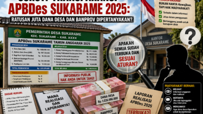 Soroti Transparansi APBDes Sukarame 2025: Ratusan Juta Dana Desa dan Banprov Dipertanyakan?