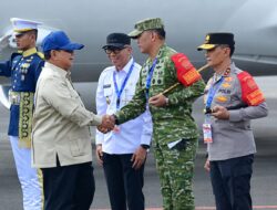Pangdam XXI/RI dan Forkopimda Sambut Kedatangan Presiden RI di Provinsi Lampung