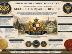 International Administrative Notice – Securities Bearer Dividen (Private Royal Family Heritage – Nuswantara)