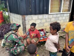 Satgas Pamtas RI–PNG Kewilayahan Yonif 645/Gardatama Yudha Pos Bolakme Melaksanakan Pelayanan Kesehatan Keliling Guna Bantu Masyarakat di Distrik Bolakme