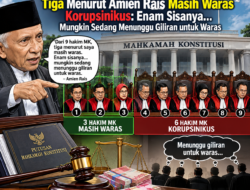Dari 9 Hakim MK, Tiga Menurut Amien Rais Masih Waras Korupsinikus: Enam Sisanya… Mungkin Sedang Menunggu Giliran untuk Waras