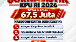 KPU RI Resmi Buka Pendaftaran Anugerah Jurnalistik 2026, Usung Tema “73 Tahun KPU RI Kawal Demokrasi Indonesia”