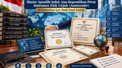 Konsolidasi Administrasi Master Apostille Induk Atas Kepemilikan Privat Instrumen Efek Unjuk (Aantoonder) Berdasarkan Lex Asal-Usul Lintas